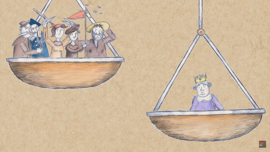 Illustration of the three estates in French society before the French Revolution