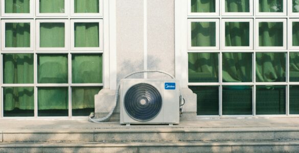 Outdoor HVAC unit used for air conditioning during hot weather and rising cooling demand