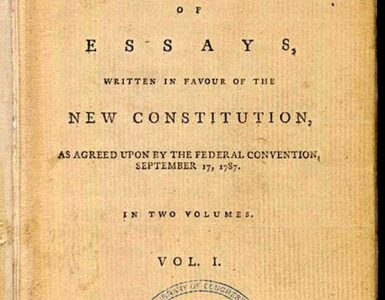 Title page of the first 1788 edition of The Federalist essays