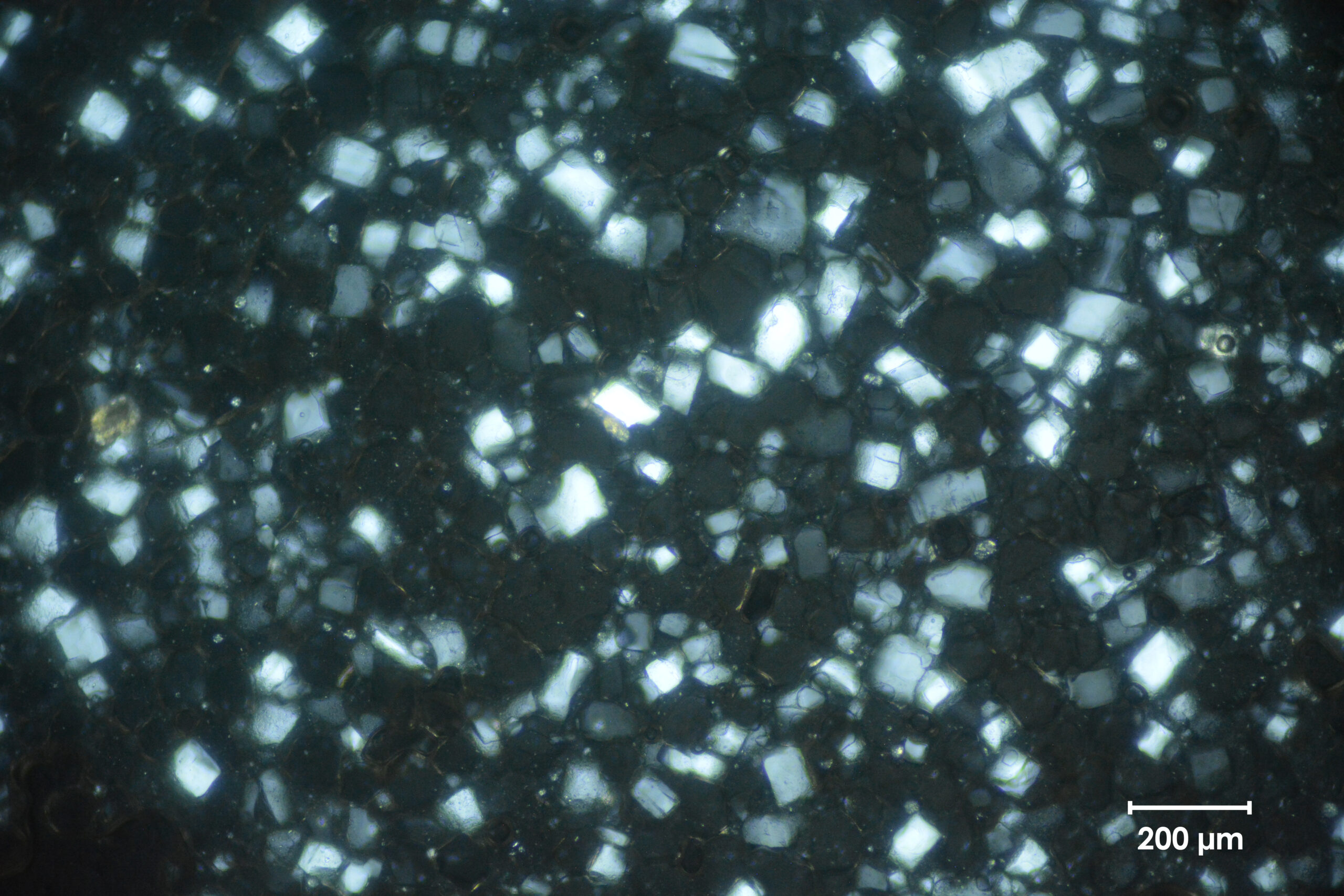 Close view of ice crystals in ice cream after frozen storage