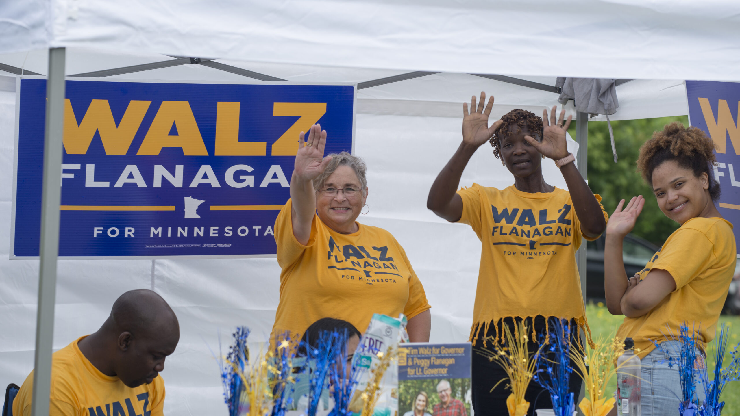People gather at a Juneteenth celebration in Minneapolis.