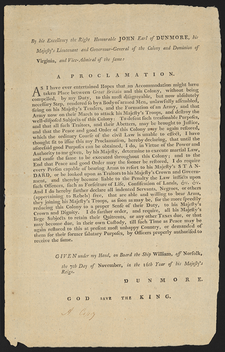 A printed 1775 broadside showing how single-sheet public notices carried political news in the revolutionary era.