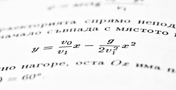 A close-up of mathematical equations used to connect algebraic rules with graph behavior.