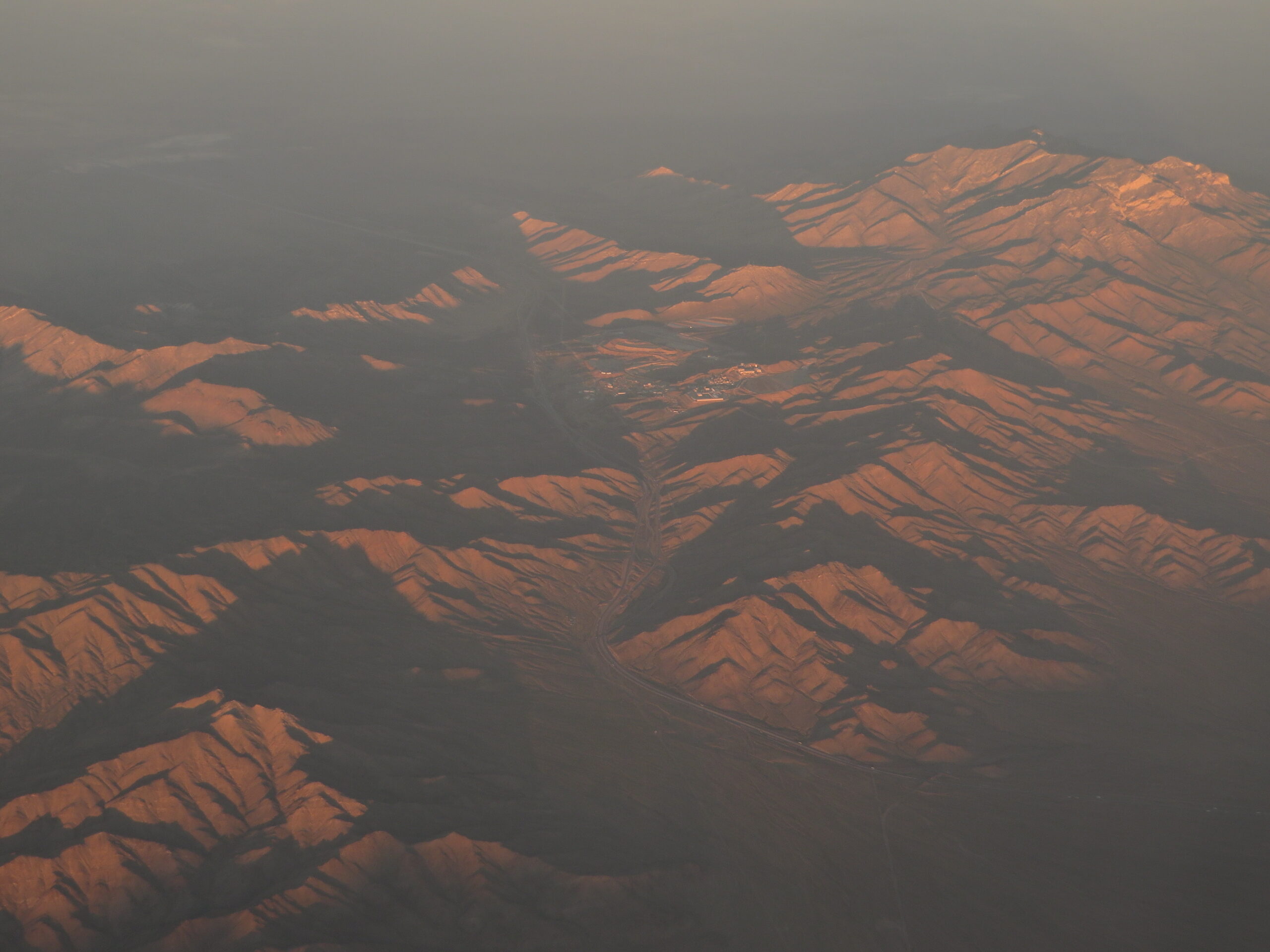 Aerial view of the Mountain Pass rare earth mine in California