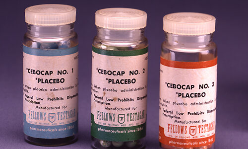 Prescription placebo capsules used in medical research and practice