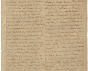The 1778 Treaty of Alliance between France and the United States written in English and French.