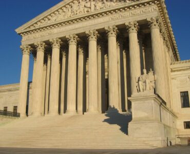 Front of the United States Supreme Court building in Washington, D.C.