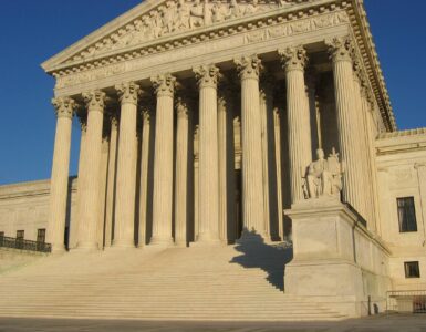 Front of the United States Supreme Court building in Washington, D.C.