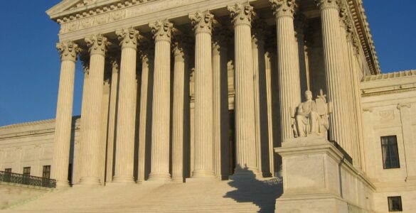 Front of the United States Supreme Court building in Washington, D.C.