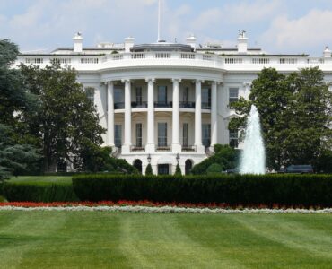 The south side of the White House in Washington, D.C.