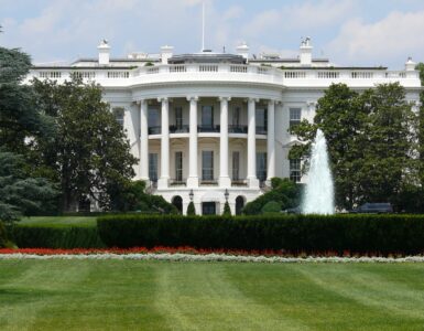 The south side of the White House in Washington, D.C.