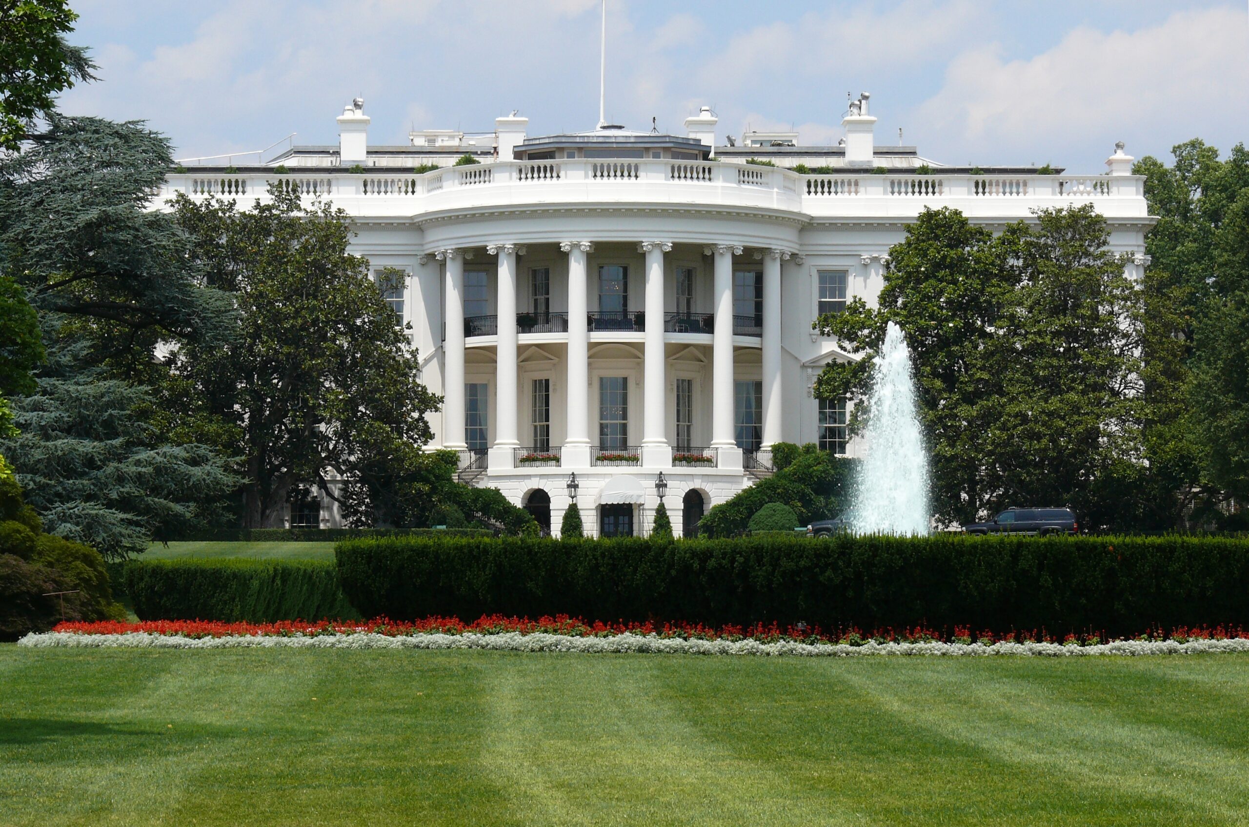 The south side of the White House in Washington, D.C.