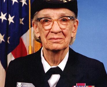 Grace Hopper in U.S. Navy uniform later in her computing career