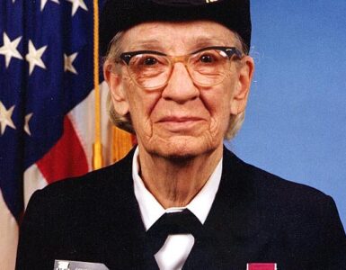 Grace Hopper in U.S. Navy uniform later in her computing career