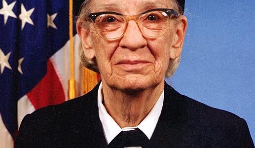 Grace Hopper in U.S. Navy uniform later in her computing career
