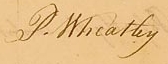 Phillis Wheatley's handwritten signature from 1776.