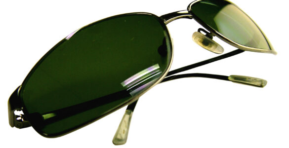 Sunglasses used to reduce bright reflected glare