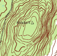 USGS topographic map detail showing a benchmark symbol used to mark a surveyed elevation point.