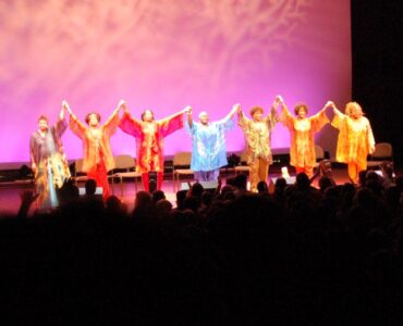 Vocal ensemble performing together, showing how call and response can move between singers.
