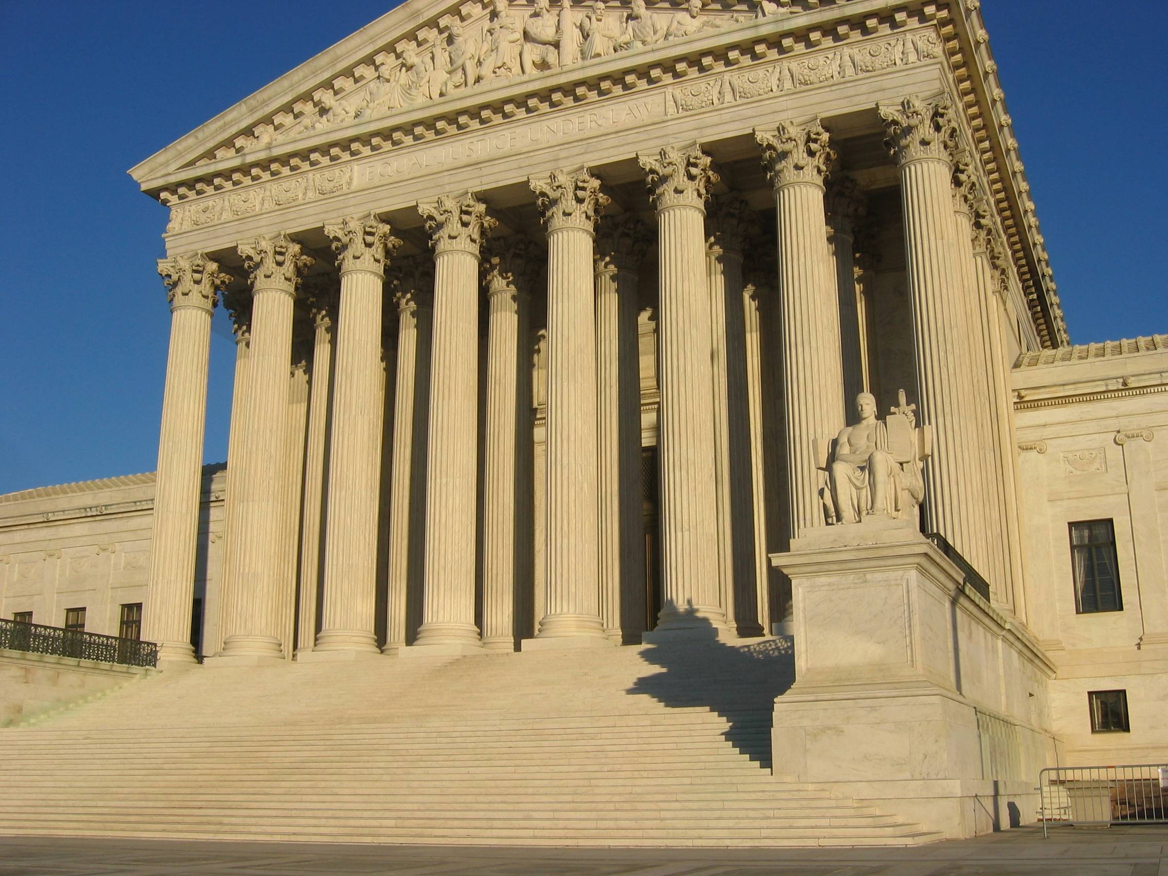 The United States Supreme Court building, representing the McCulloch v. Maryland decision on implied powers.
