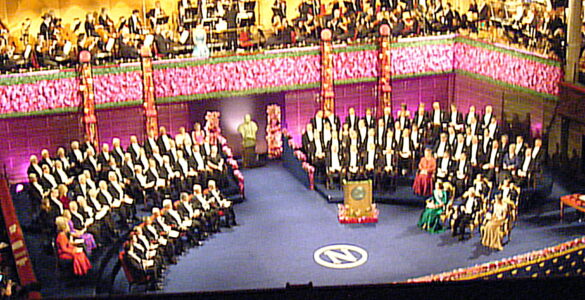 Nobel Prize award ceremony inside the Stockholm Concert Hall