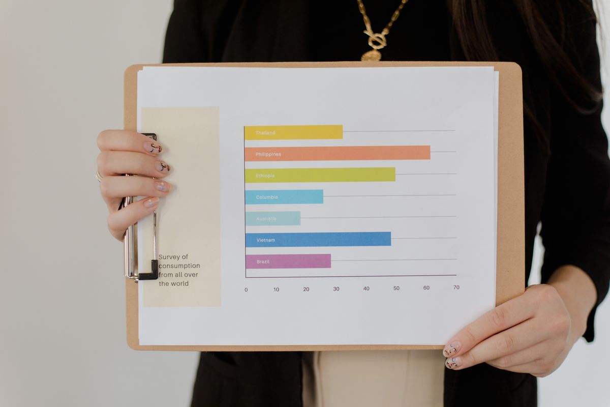 A clipboard with a data chart, representing the need to inspect a graph before trusting a summary statistic.