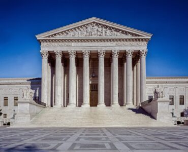 Front of the U.S. Supreme Court building in Washington, D.C.