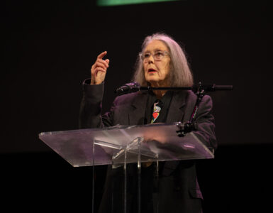 Anne Carson reading at the 2024 National Book Awards finalist event