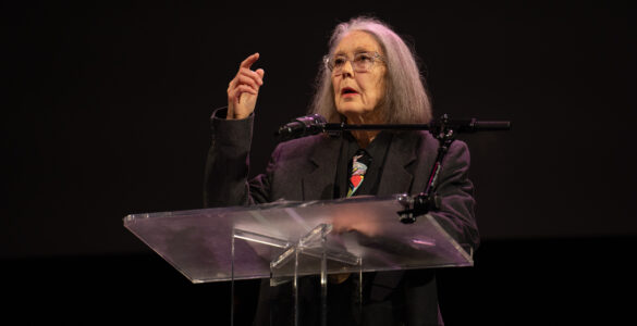 Anne Carson reading at the 2024 National Book Awards finalist event