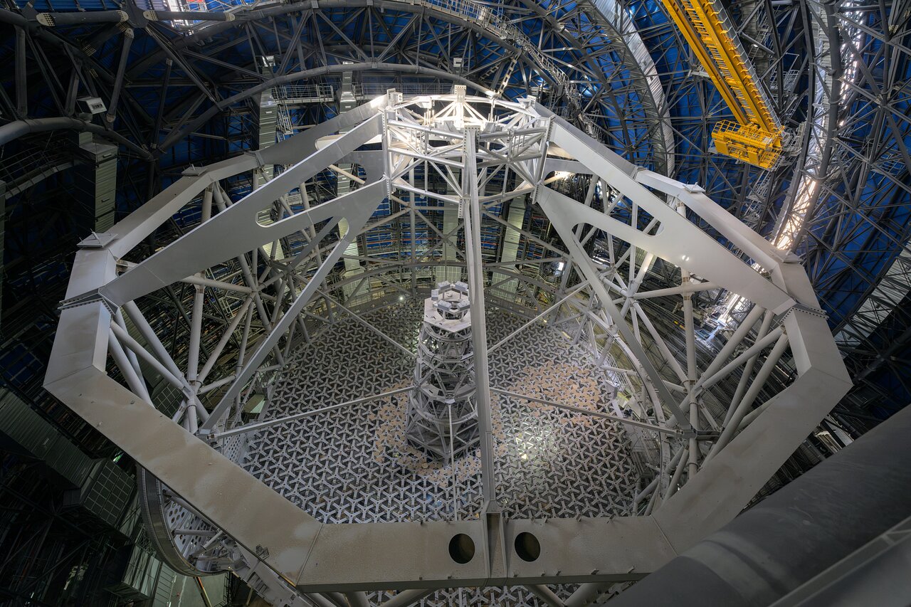 The main telescope structure that will hold the ELT's five mirrors