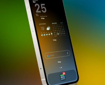 A smartphone displaying a clock, representing automatic network time synchronization