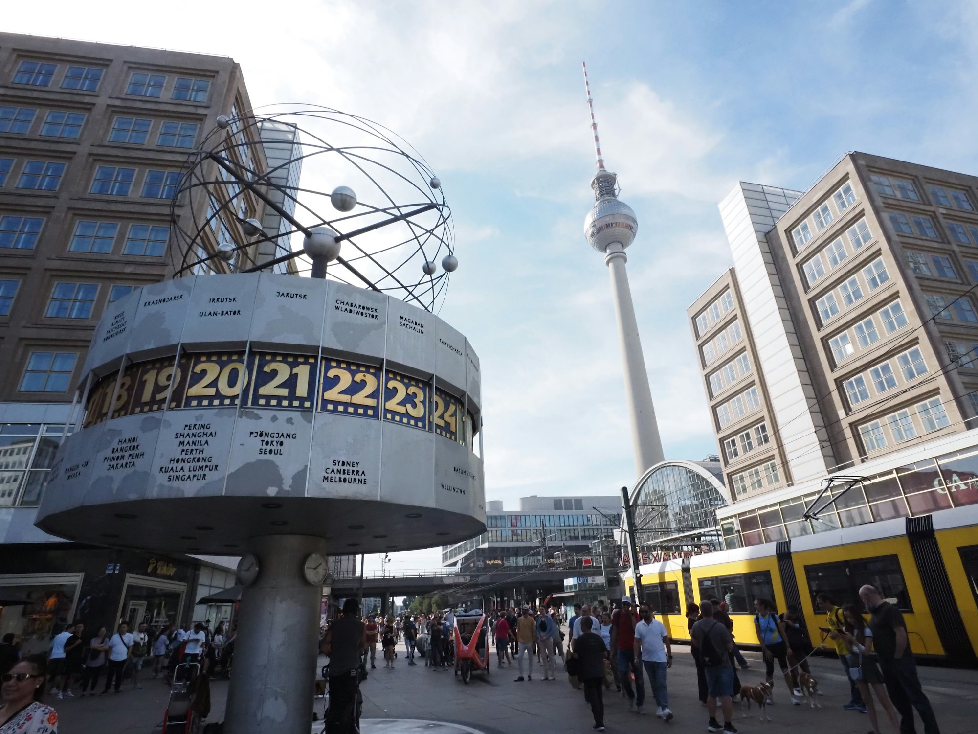 The World Clock in Berlin representing time zones and changing local clock rules